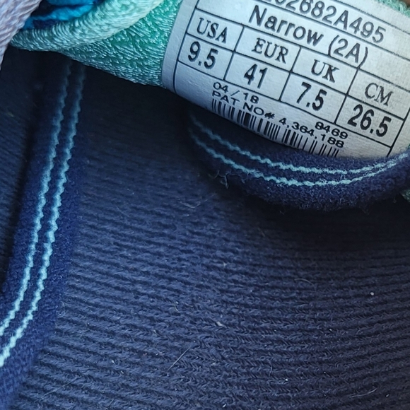 2A Brooks Adrenaline 18 Athletic Run Shoe Sneaker Blue White Women 9.5 Narrow - Picture 8 of 10